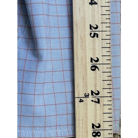 Thomas Pink Blue Check French Cuff 16.5 35 Made In England Point Collar 42/89cm - Picture 4 of 8